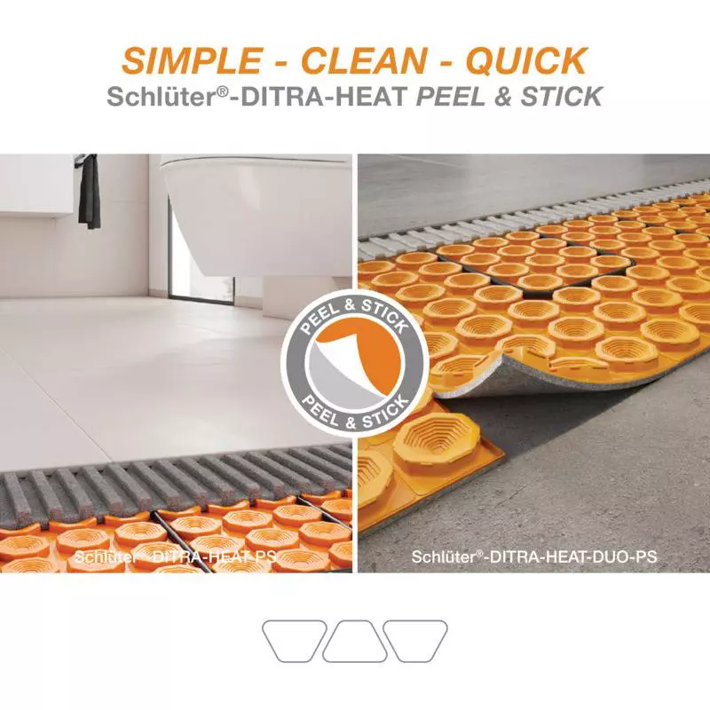 Schlüter-DITRA-HEAT - Peel & Stick: Simple, clean, quick