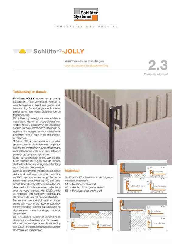 Schlüter-JOLLY | Productdatablad 2.3