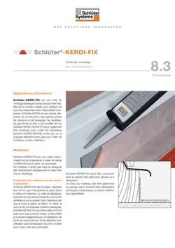 Schlüter-KERDI-FIX | Fiche produit 8.3