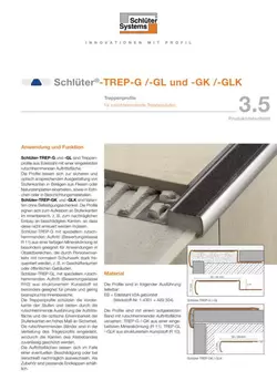 Schlüter-TREP-G /-GL und /-GK /-GLK | Produktdatenblatt 3.5
