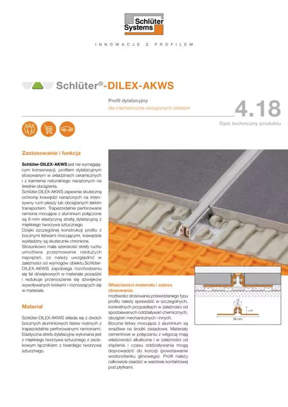 Schlüter-DILEX-AKWS | Opis techniczny produktu 4.18