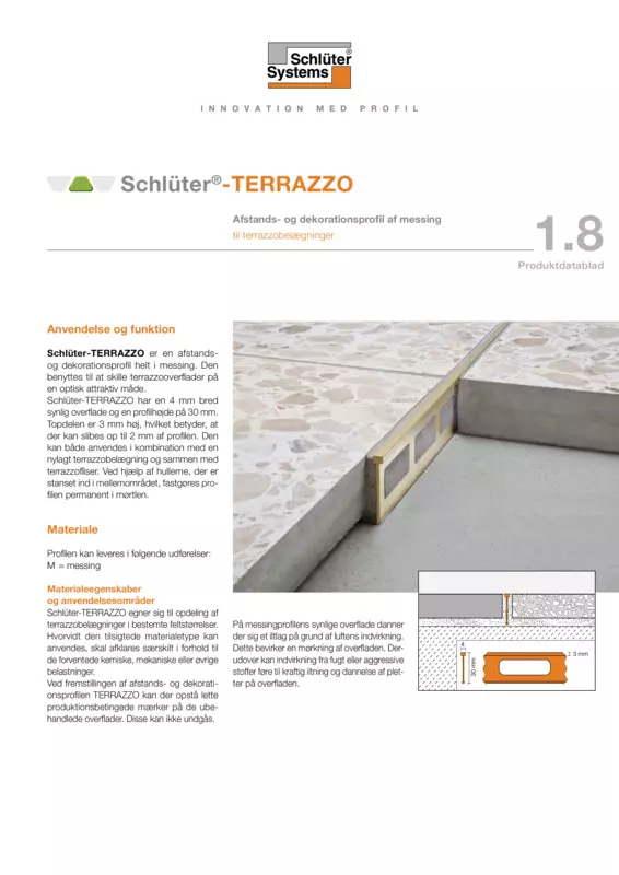 Schlüter-TERRAZZO | Produktdatablad 1.8
