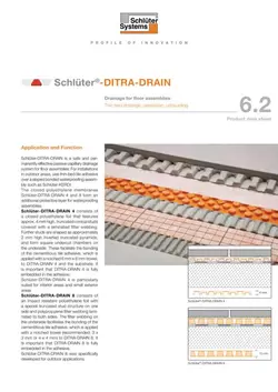Schlüter-DITRA-DRAIN | Product data sheet 6.2
