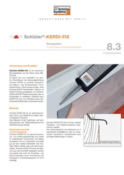 Schlüter-KERDI-FIX | Produktdatenblatt 8.3