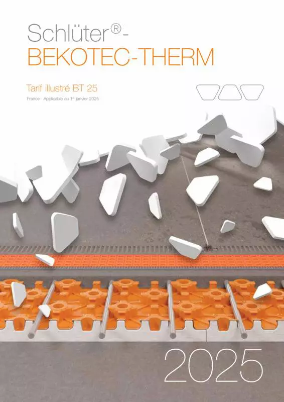 Tarif illustré BT 25 | Schlüter-BEKOTEC-THERM