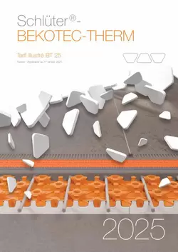 Tarif illustré BT 25 | Schlüter-BEKOTEC-THERM