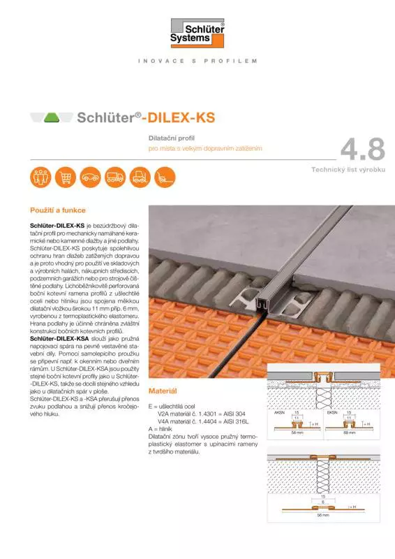 Schlüter-DILEX-KS | Technický list výrobku 4.8