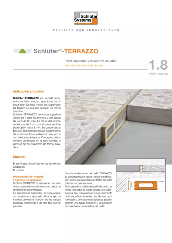 Schlüter-TERRAZZO | Ficha Técnica 1.8