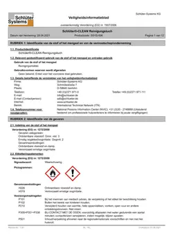 Schlüter-CLEAN - Veiligheidsinformatieblad