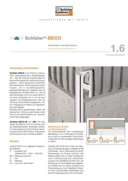Schlüter-DECO | Produktdatenblatt 1.6