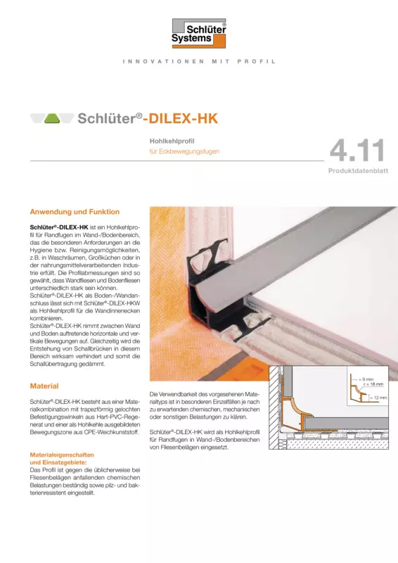 Schlüter-DILEX-HK | Produktdatenblatt 4.11
