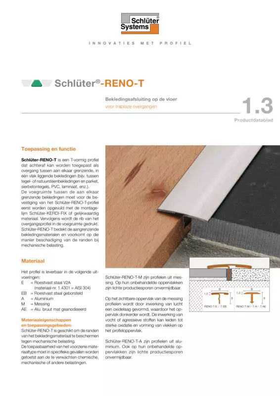Schlüter-RENO-T | Productdatablad 1.3