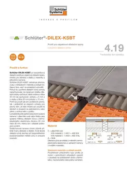Schlüter-DILEX-KSBT | Technický list výrobku 4.19 Schlüter-DILEX-KSBT | Technický list výrobku 4.19