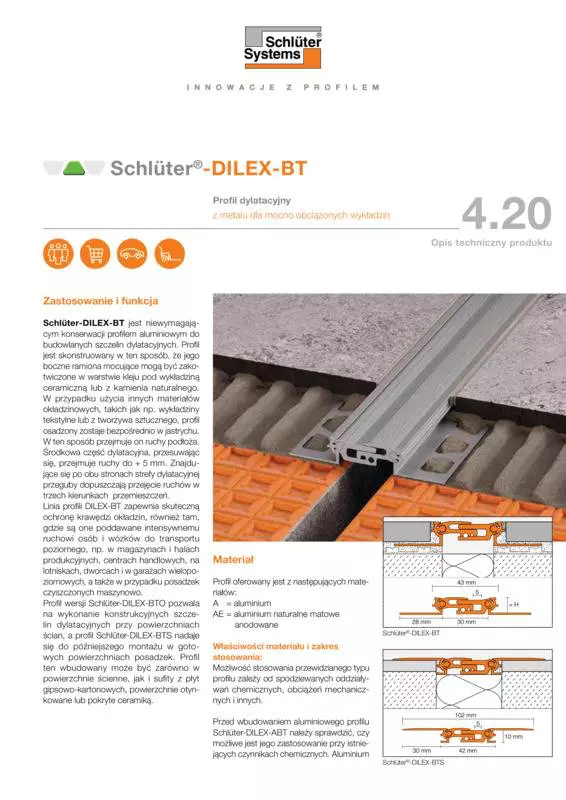 Schlüter-DILEX-BT | Opis techniczny produktu 4.20