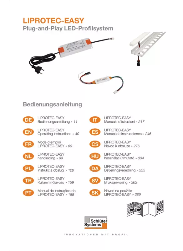 Schlüter-LIPROTEC-EASY - Sistema di profili LED plug-and-play | Manuale d’istruzioni