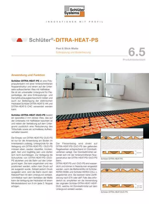 Schlüter-DITRA-SOUND | Technický list výrobku 6.3