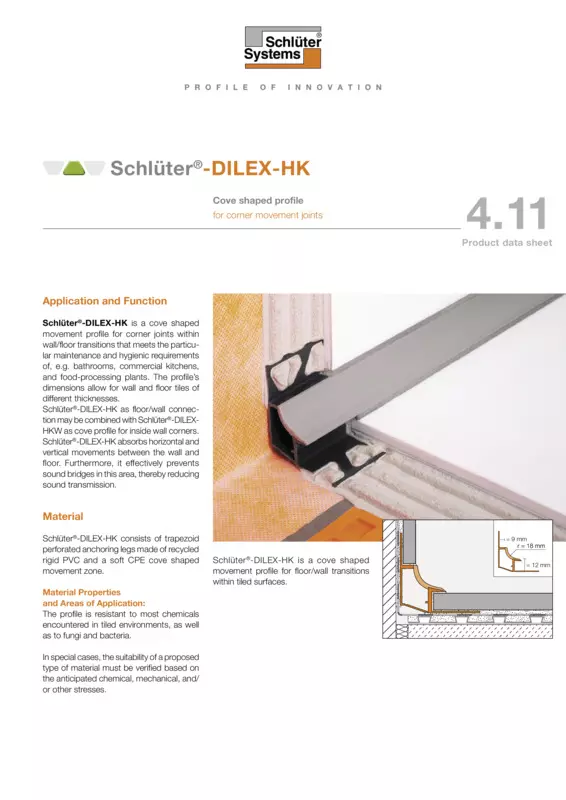 Schlüter-DILEX-HK | Product data sheet 4.11