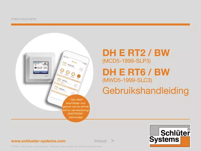 Schlüter-DITRA-HEAT-E RT2/BW & RT6/BW - Gebruikshandleiding