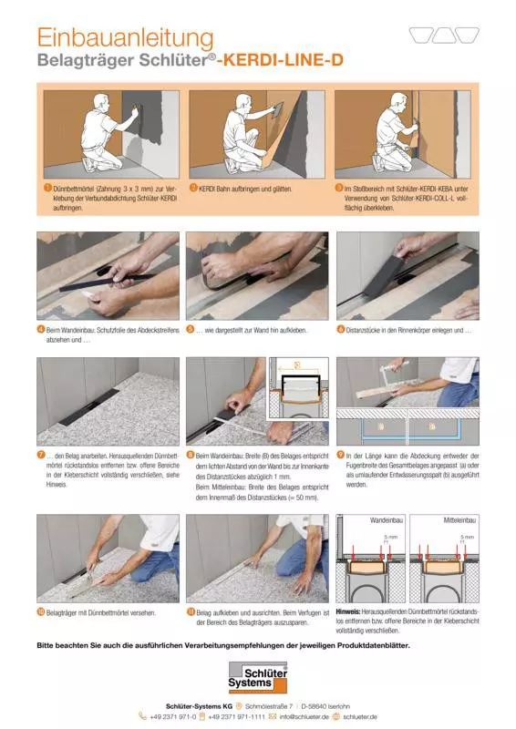 Schlüter-KERDI-LINE-D - Installation guide