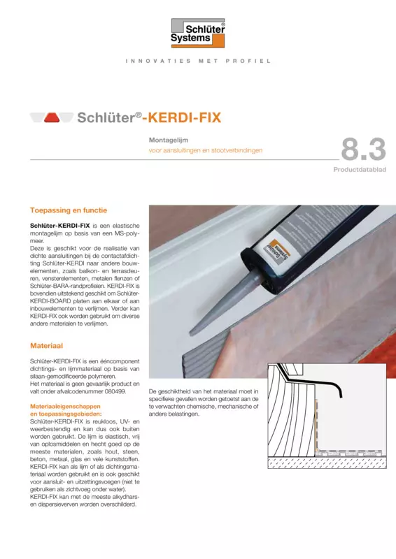 Schlüter-KERDI-FIX | Productdatablad 8.3