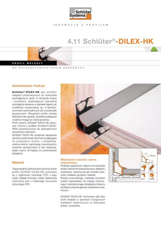 Schlüter-DILEX-HK | Opis techniczny produktu 4.11