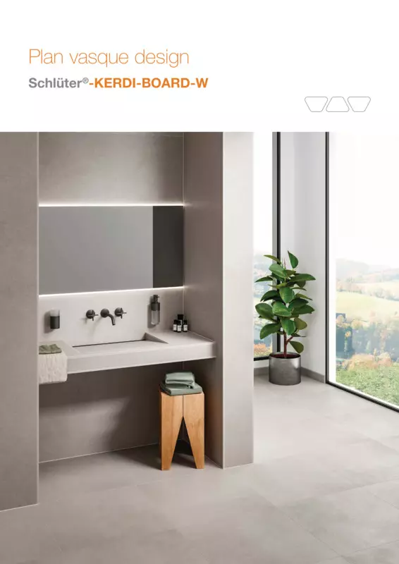 Schlüter-KERDI-BOARD-W - Plan vasque design