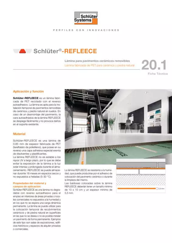 Schlüter-REFLEECE | Ficha Técnica 20.1