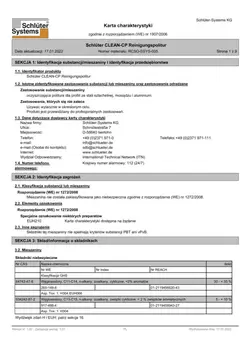 Schlüter-CLEAN-CP - Karta charakterystyki