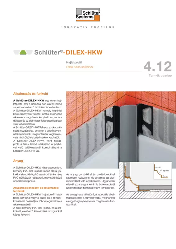 Schlüter-DILEX-HKW | Termék adatlap 4.12