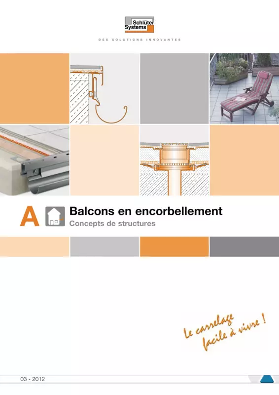 Schlüter-Systems - Concepts de structures A : Balcons en encorbellement