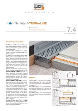 Schlüter-TROBA-LINE | Produktdatenblatt 7.4