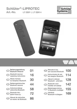 Schlüter-LIPROTEC - Bluetooth-modtager | Betjeningsanvisning