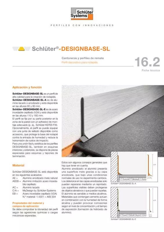 Schlüter-DESIGNBASE-SL | Ficha Técnica 16.2