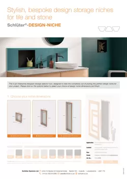 Schlüter-DESIGN-NICHE | Product Selection Tool