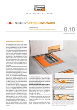 Schlüter-KERDI-LINE-VARIO | Produktdatenblatt 8.10