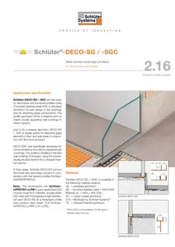 Schlüter-DECO-SG /-SGC | Product data sheet 2.16