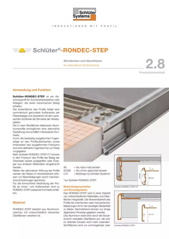Schlüter-RONDEC-STEP | Produktdatenblatt 2.8