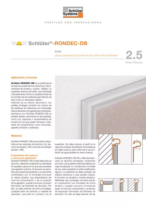 Schlüter-RONDEC-DB | Ficha Técnica 2.5