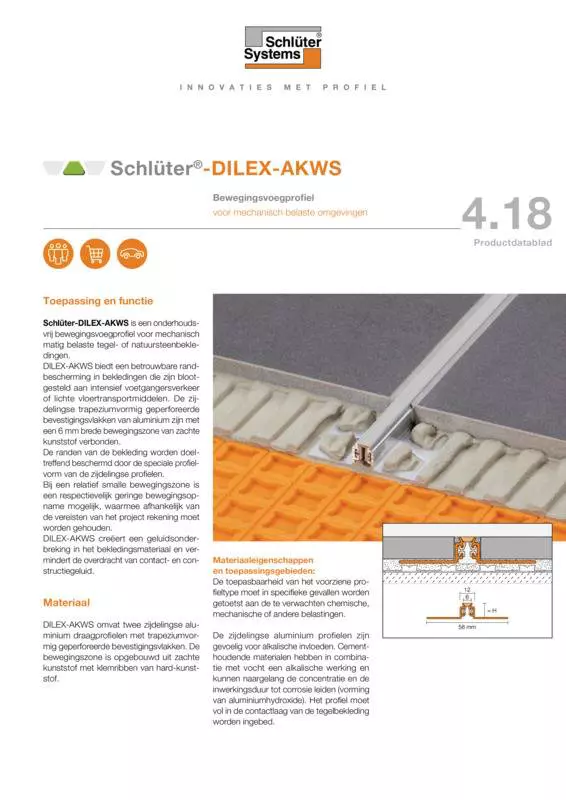 Schlüter-DILEX-AKWS | Productdatablad 4.18
