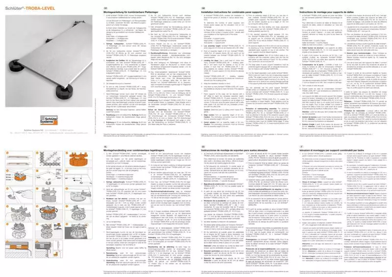Schlüter-TROBA-LEVEL - Monteringsvejledning