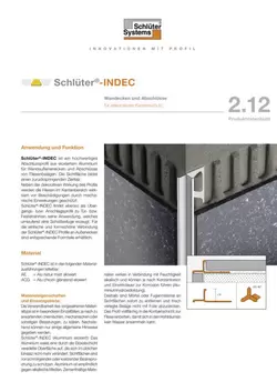 Schlüter-INDEC | Produktdatenblatt 2.12