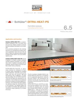 Schlüter-DITRA-HEAT-PS | Product data sheet 6.5