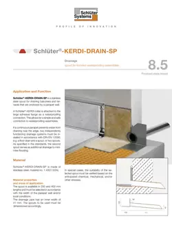 Schlüter-KERDI-DRAIN-SP-E | Product data sheet 8.5