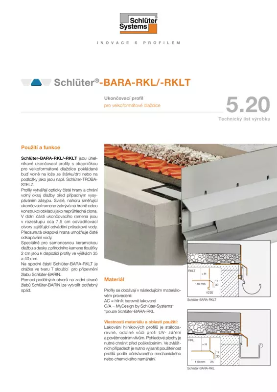 Schlüter-BARA-RKL | Technický list výrobku 5.20