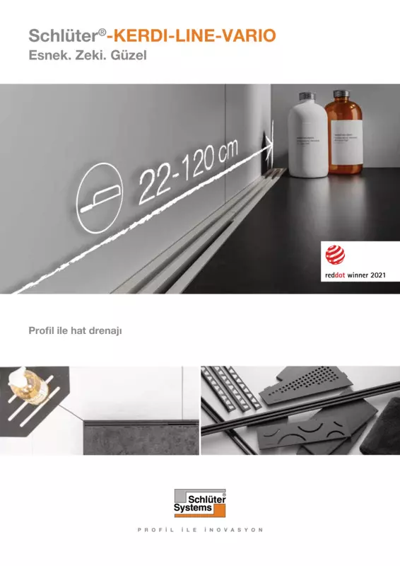 Schlüter-KERDI-LINE-VARIO - Esnek. Zeki. Güzel