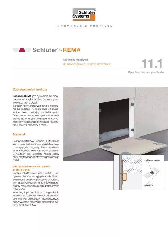 Schlüter-REMA | Opis techniczny produktu 11.1