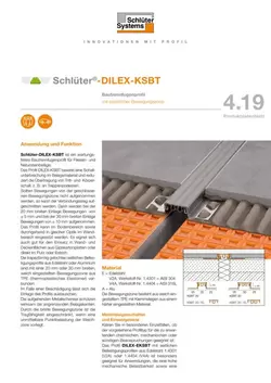 Schlüter-DILEX-KSBT | Produktdatenblatt 4.19