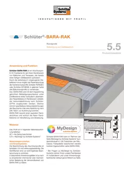 Schlüter-BARA-RAK | Produktdatenblatt 5.5