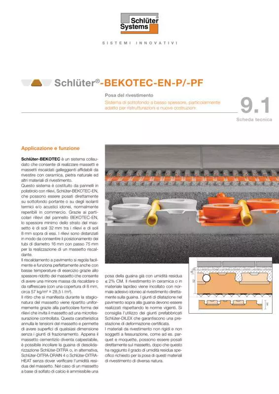 Schlüter-BEKOTEC | Scheda tecnica 9.1