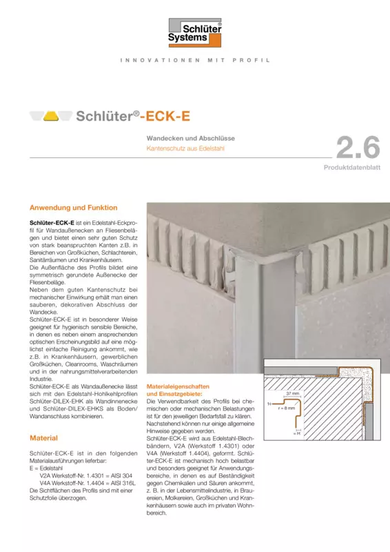 Schlüter-ECK-E | Produktdatenblatt 2.6